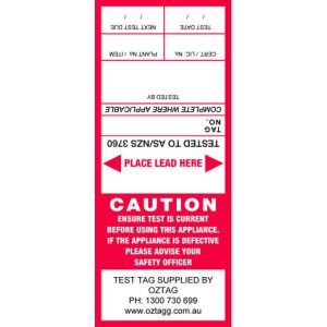 Generic red test tags pack of 100
