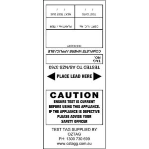 Generic white test tags pack of 100